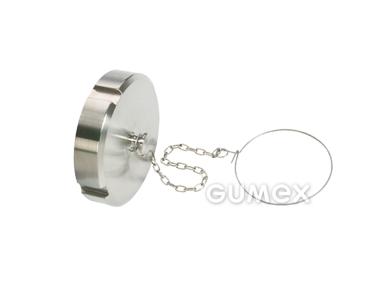 Blindmutter mit Kette Typ 2029, DN15, Innengewinde 34x1/8", 10bar, Dichtung NBR, Edelstahl 1.4301, 
